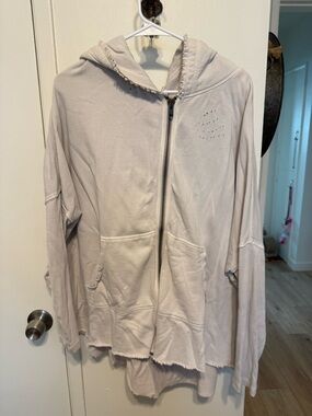 Free People Free Cloud Light Gray Women’s Zip Hoodie Jacket